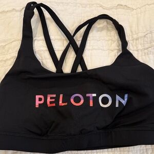 Peloton X Lululemon sports bra black size 8